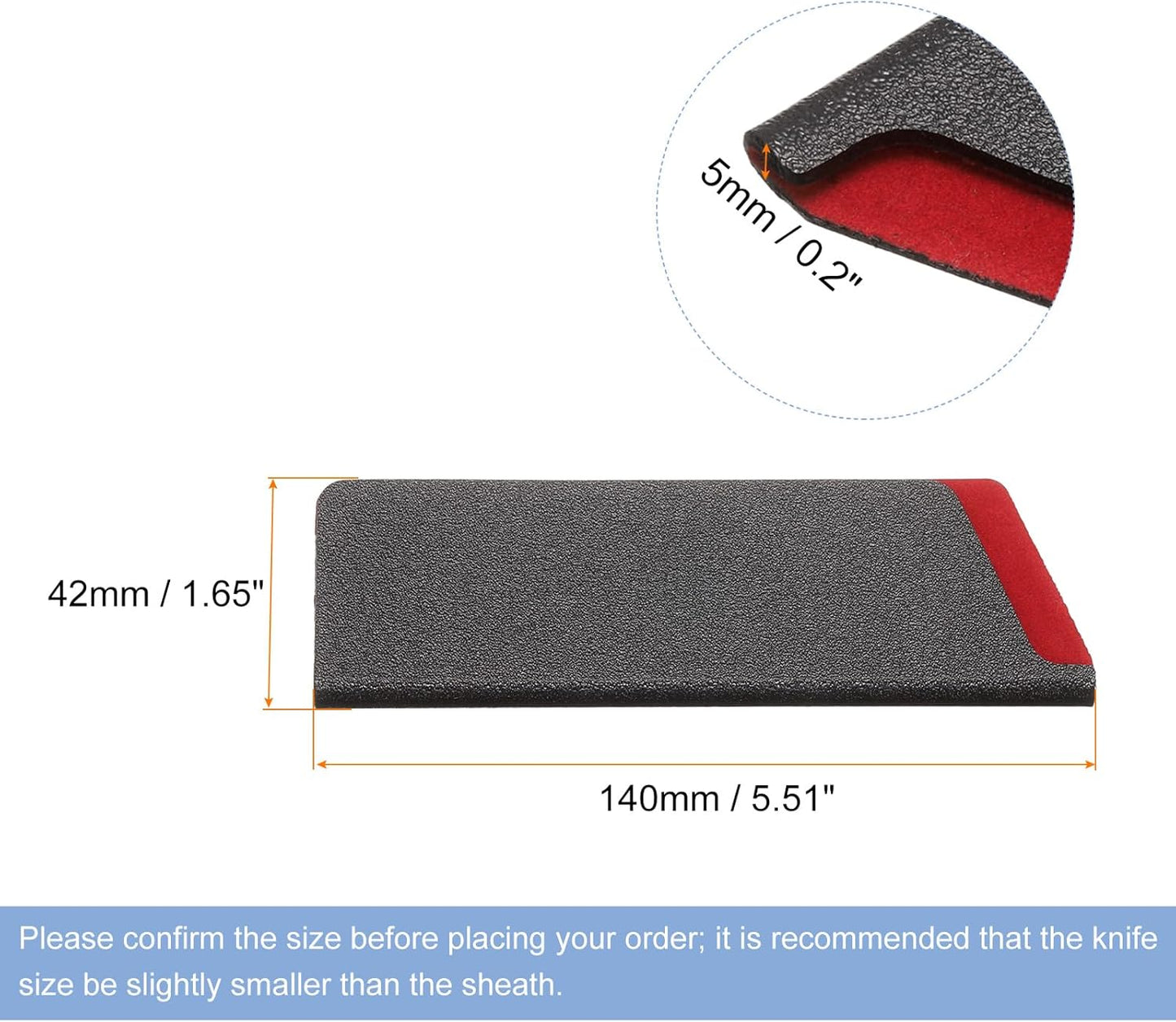 Knives Edge Guard, 5.5"x1" ABS Knife Cover Sleeves Blade Protector Universal Knife Sheath for Home Kitchen