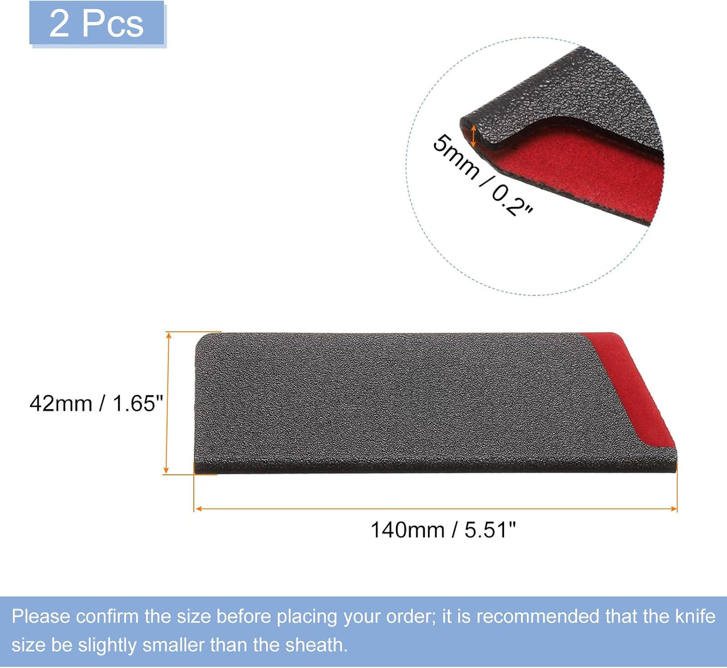 Knives Edge Guard, 5.5"x1" ABS Knife Cover Sleeves Blade Protector Universal Knife Sheath for Home Kitchen