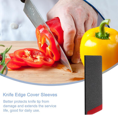 Knives Edge Guard, 5.5"x1" ABS Knife Cover Sleeves Blade Protector Universal Knife Sheath for Home Kitchen