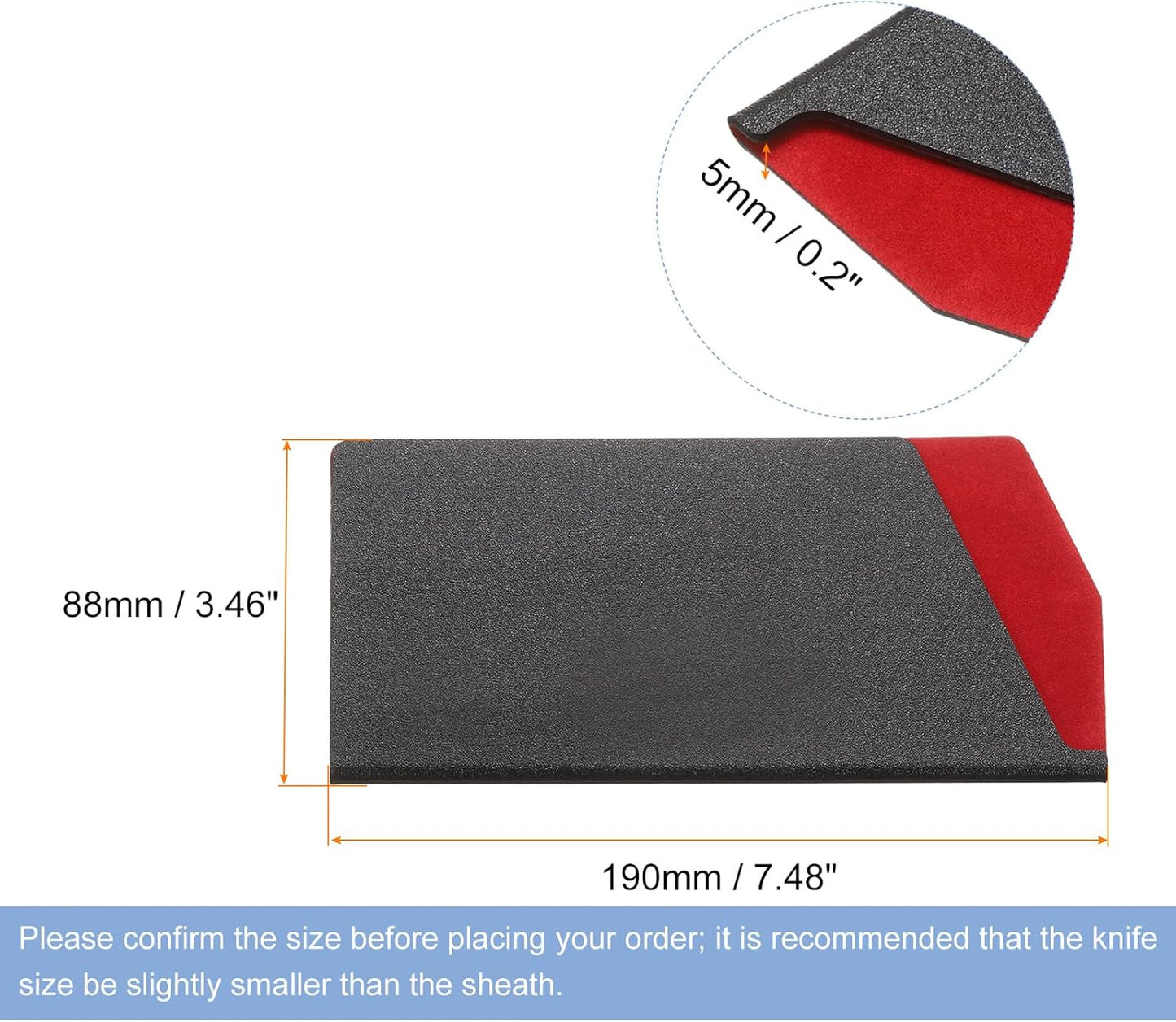 Knives Edge Guard, 5.5"x1" ABS Knife Cover Sleeves Blade Protector Universal Knife Sheath for Home Kitchen