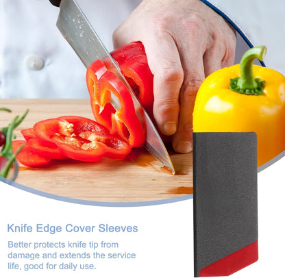 Knives Edge Guard, 5.5"x1" ABS Knife Cover Sleeves Blade Protector Universal Knife Sheath for Home Kitchen