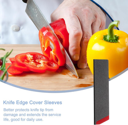 Knives Edge Guard, 5.5"x1" ABS Knife Cover Sleeves Blade Protector Universal Knife Sheath for Home Kitchen