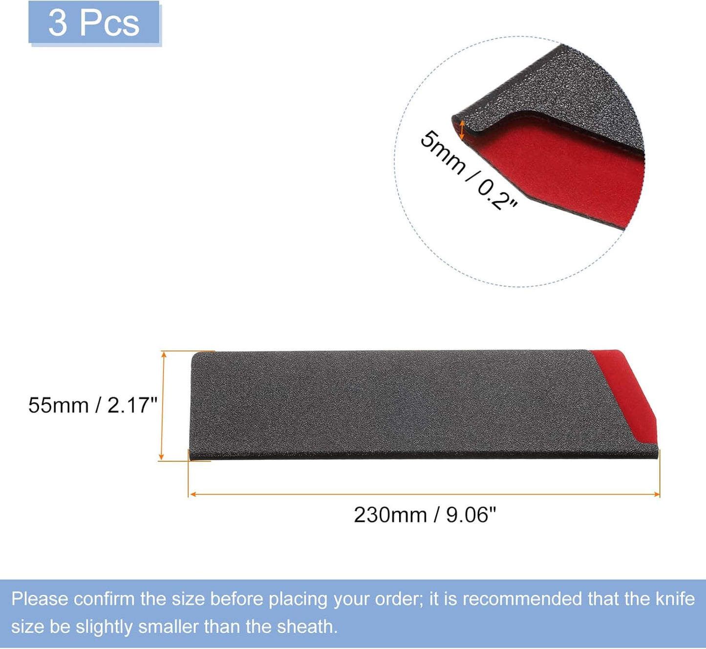 Knives Edge Guard, 5.5"x1" ABS Knife Cover Sleeves Blade Protector Universal Knife Sheath for Home Kitchen
