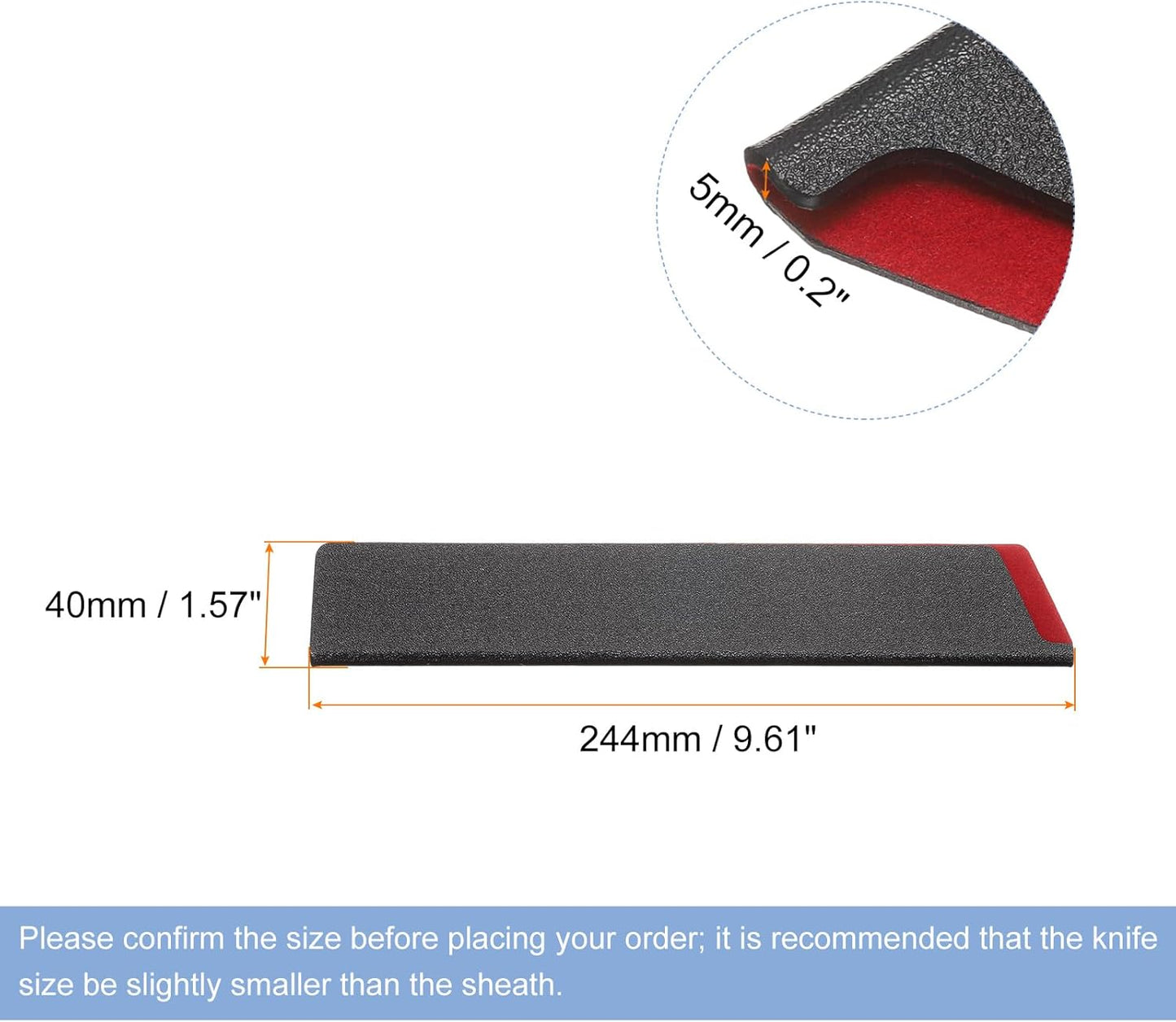 Knives Edge Guard, 5.5"x1" ABS Knife Cover Sleeves Blade Protector Universal Knife Sheath for Home Kitchen