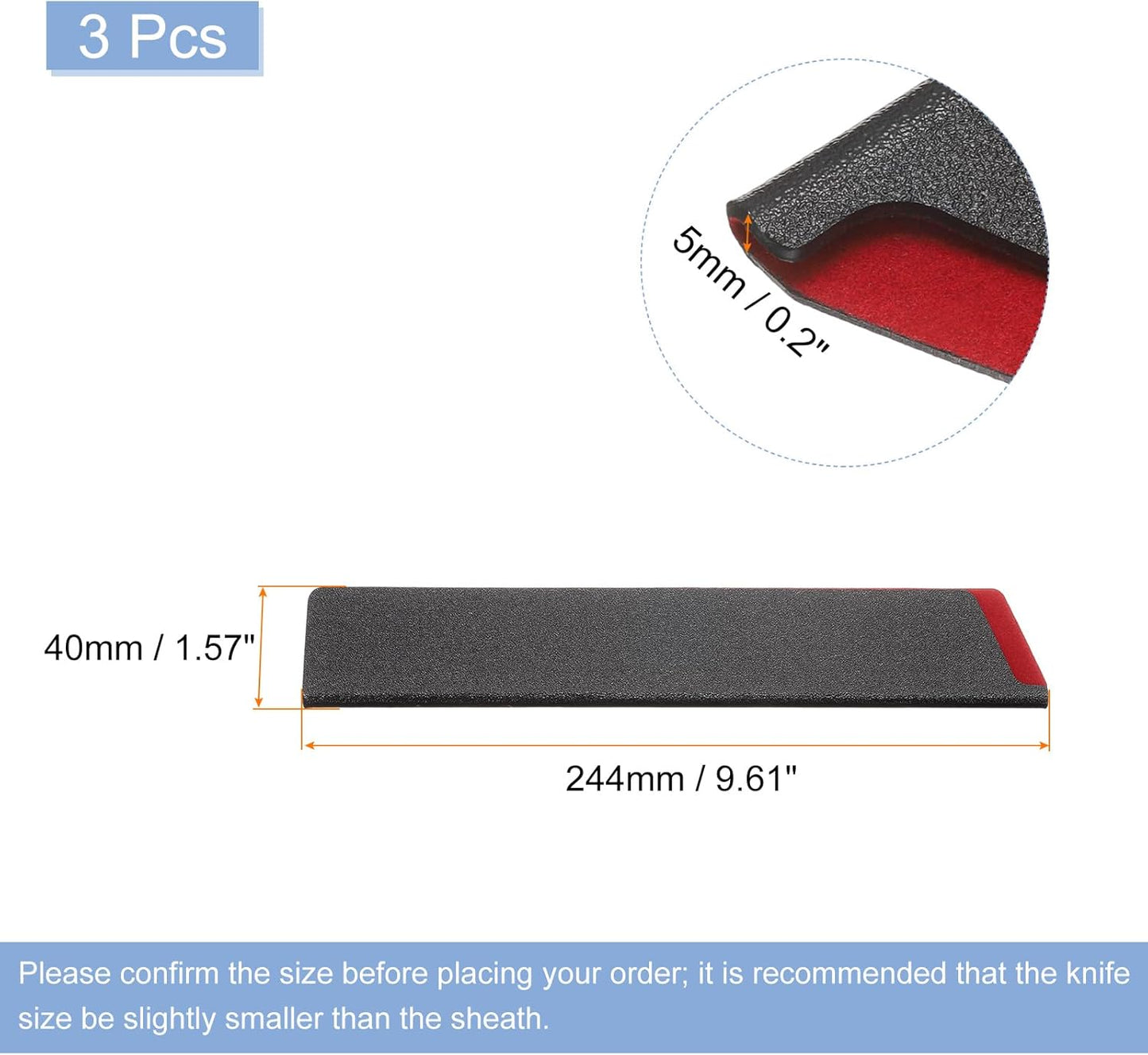Knives Edge Guard, 5.5"x1" ABS Knife Cover Sleeves Blade Protector Universal Knife Sheath for Home Kitchen