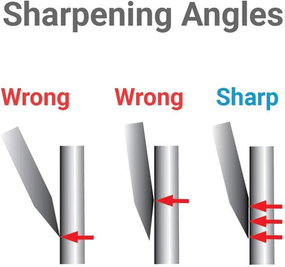 HXB Ceramic Thick Sharpening Rod and Angle Guides, 11-Inch Shatter Resistant, Black 2000 Grit