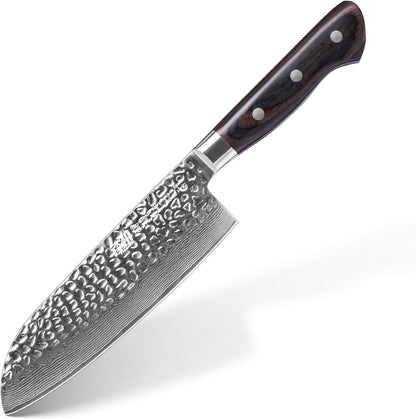 Paring Knife 5 Inch, Damascus Small Kitchen Utility Knife for Fruit, Prep & Travel Use (Raven Series)