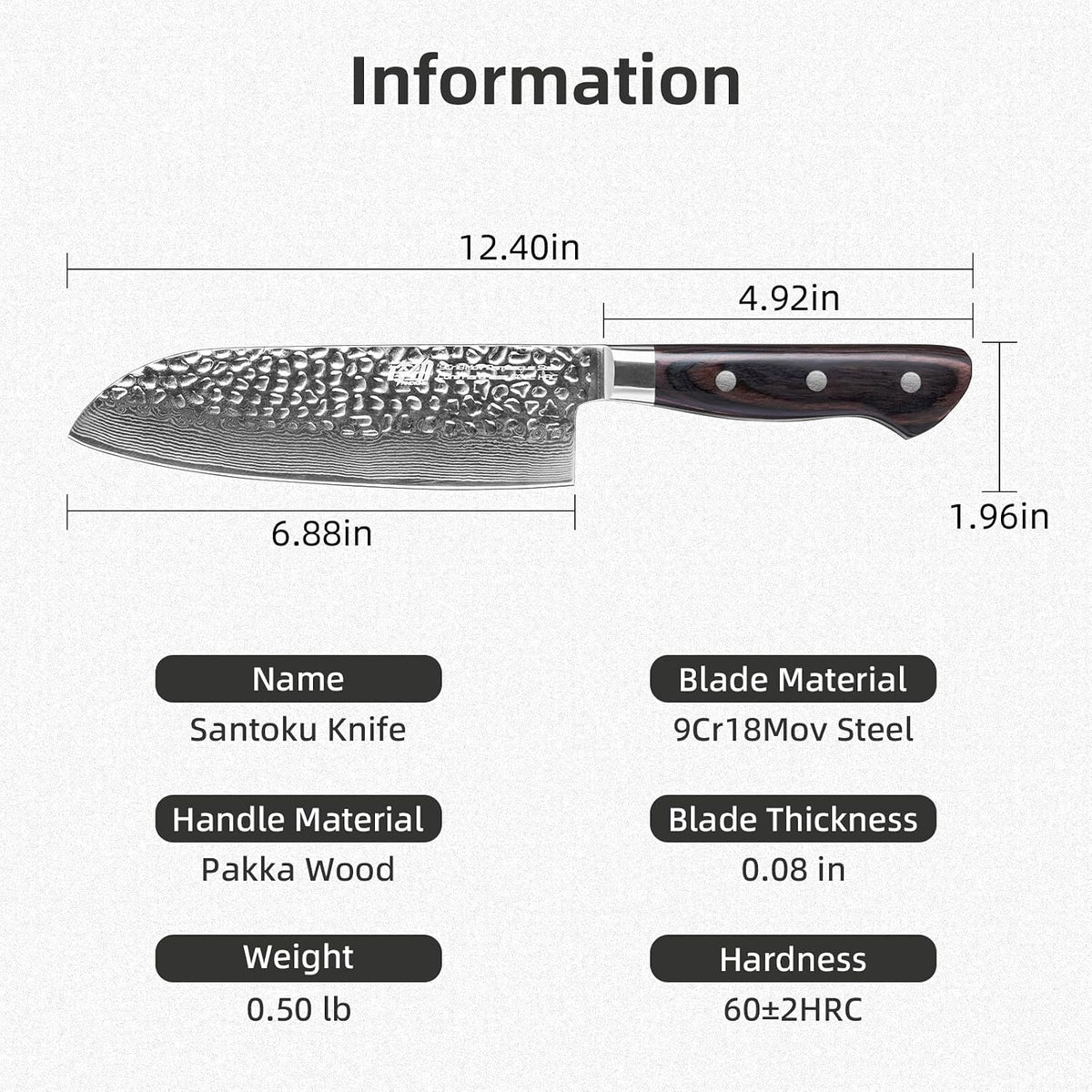 Paring Knife 5 Inch, Damascus Small Kitchen Utility Knife for Fruit, Prep & Travel Use (Raven Series)