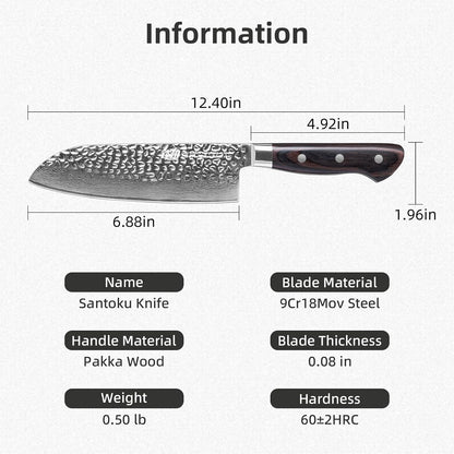 Paring Knife 5 Inch, Damascus Small Kitchen Utility Knife for Fruit, Prep & Travel Use (Raven Series)