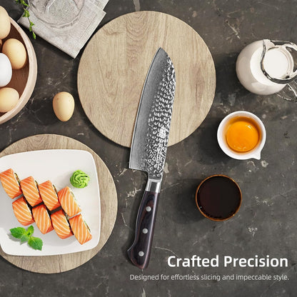 Paring Knife 5 Inch, Damascus Small Kitchen Utility Knife for Fruit, Prep & Travel Use (Raven Series)