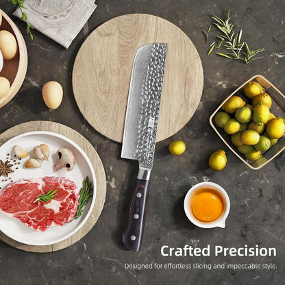 Paring Knife 5 Inch, Damascus Small Kitchen Utility Knife for Fruit, Prep & Travel Use (Raven Series)