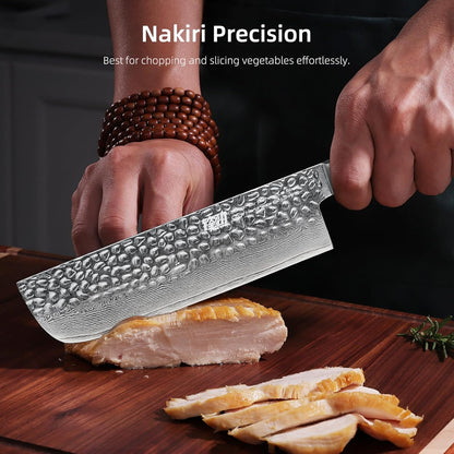 Paring Knife 5 Inch, Damascus Small Kitchen Utility Knife for Fruit, Prep & Travel Use (Raven Series)