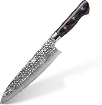 Paring Knife 5 Inch, Damascus Small Kitchen Utility Knife for Fruit, Prep & Travel Use (Raven Series)