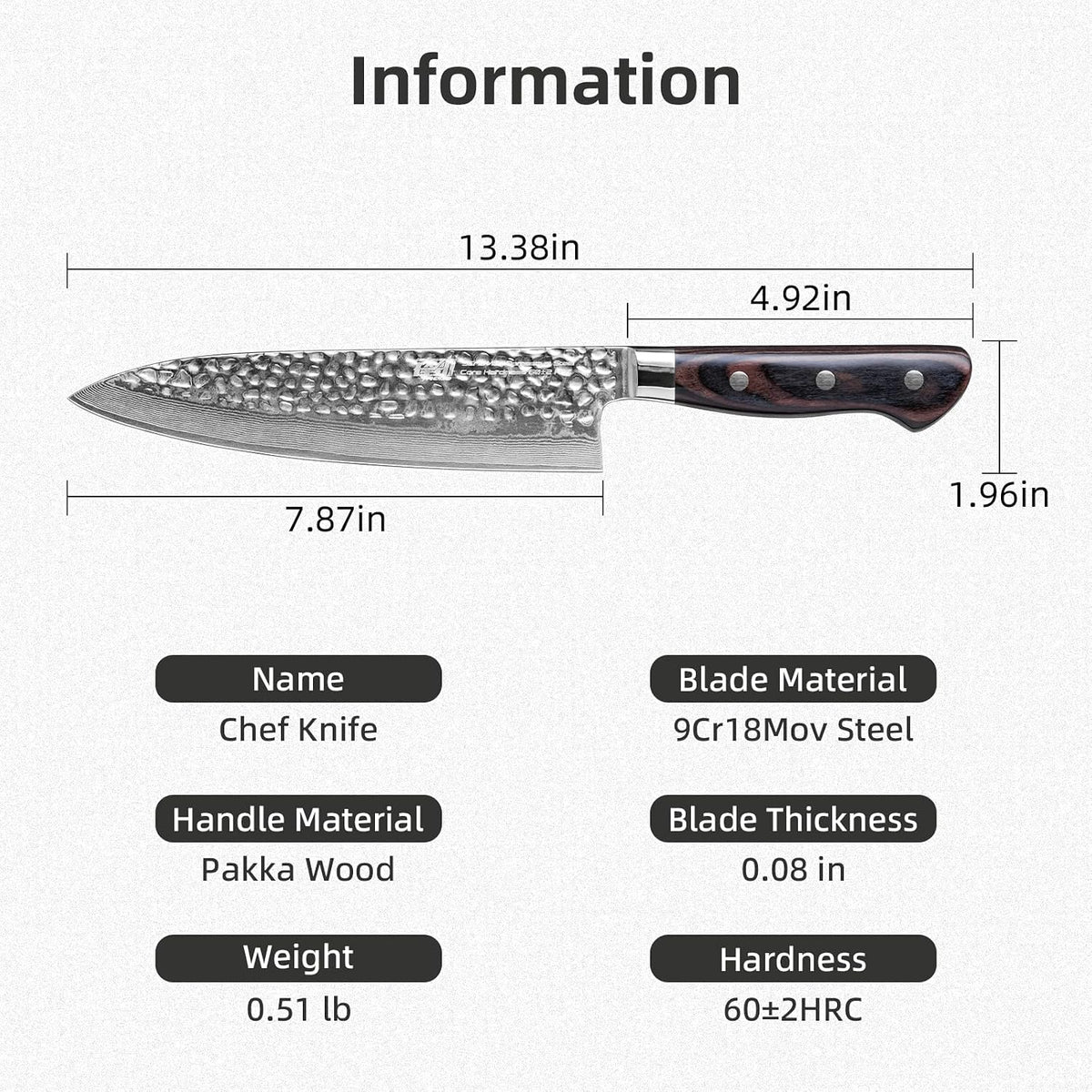 Paring Knife 5 Inch, Damascus Small Kitchen Utility Knife for Fruit, Prep & Travel Use (Raven Series)