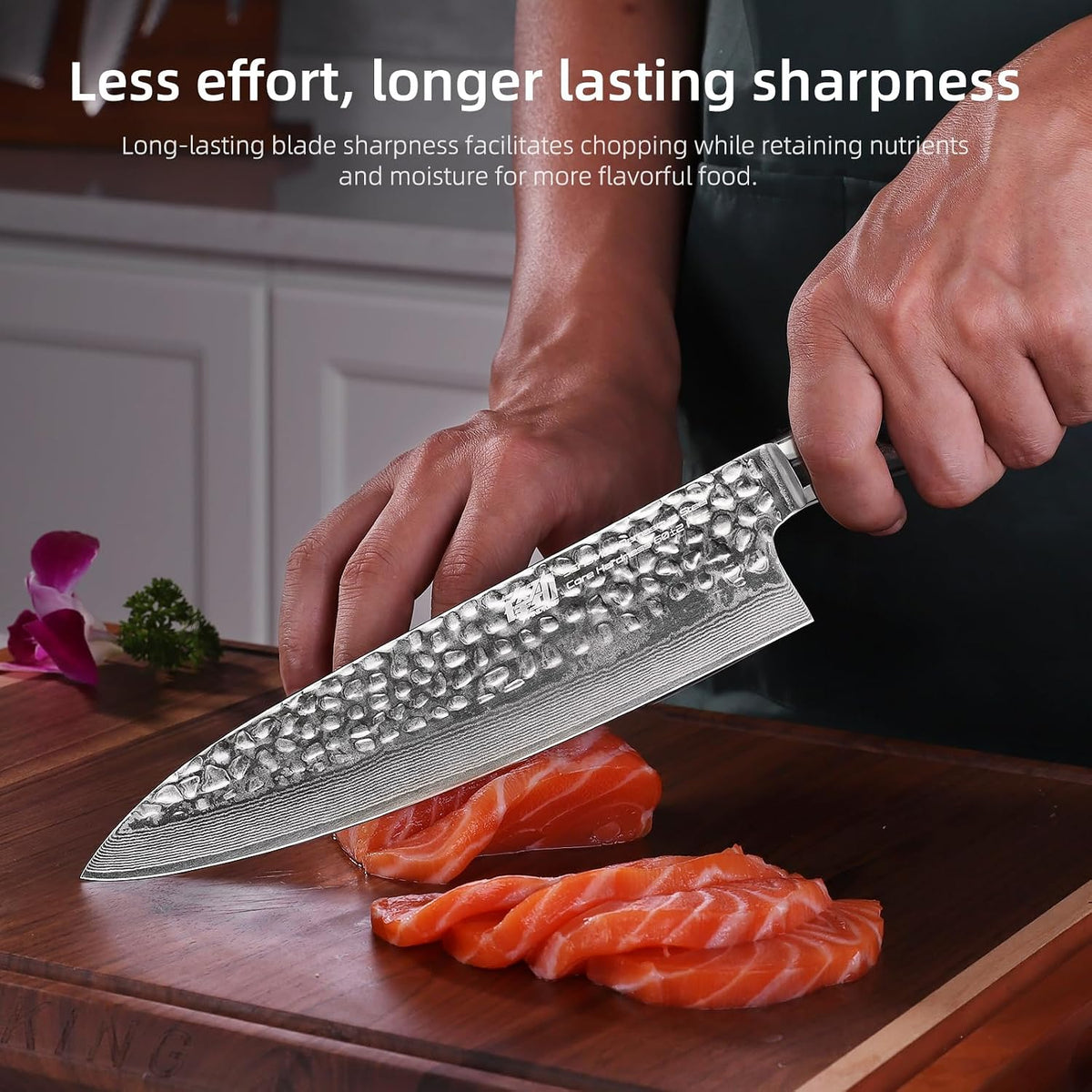 Paring Knife 5 Inch, Damascus Small Kitchen Utility Knife for Fruit, Prep & Travel Use (Raven Series)