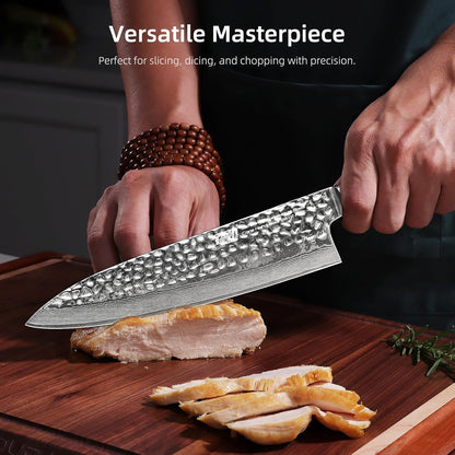 Paring Knife 5 Inch, Damascus Small Kitchen Utility Knife for Fruit, Prep & Travel Use (Raven Series)