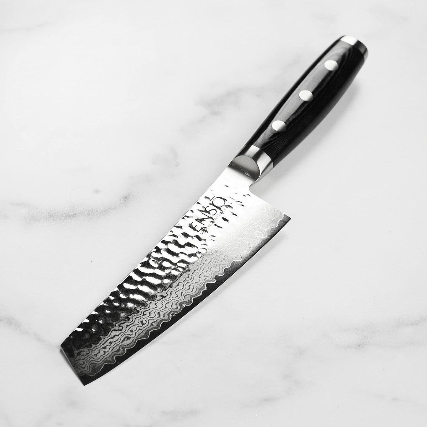 HD 5.5" Prep Knife - Made in Japan - VG10 Hammered Damascus Stainless Steel Utility Knife