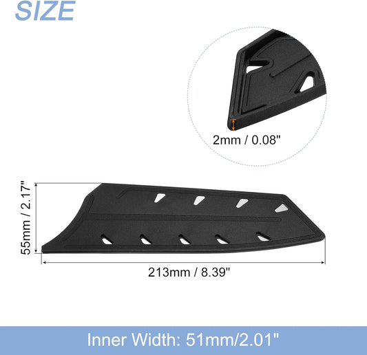 2Pcs Knife Cover Sleeves Knife Edge Guards for 7.5" Chef Knife Edge Blade Protector Universal Knife Sheath for Kitchen, Black