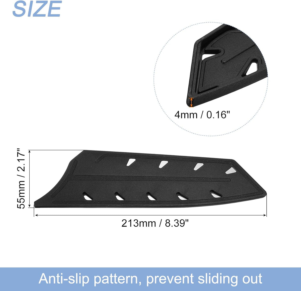 2Pcs Knife Cover Sleeves Knife Edge Guards for 7.5" Chef Knife Edge Blade Protector Universal Knife Sheath for Kitchen, Black