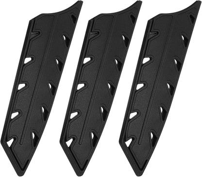 2Pcs Knife Cover Sleeves Knife Edge Guards for 7.5" Chef Knife Edge Blade Protector Universal Knife Sheath for Kitchen, Black