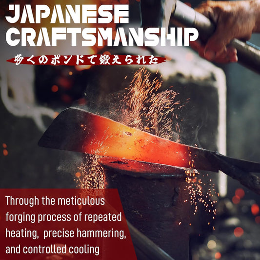 DRGSKL Japanese Fixed Blade Knife - Tanto Knife with Wooden Sheath | Forged from a Single Piece of D2 Steel, Full Tang Walnut Handle, Wooden Sheath, Gift Box