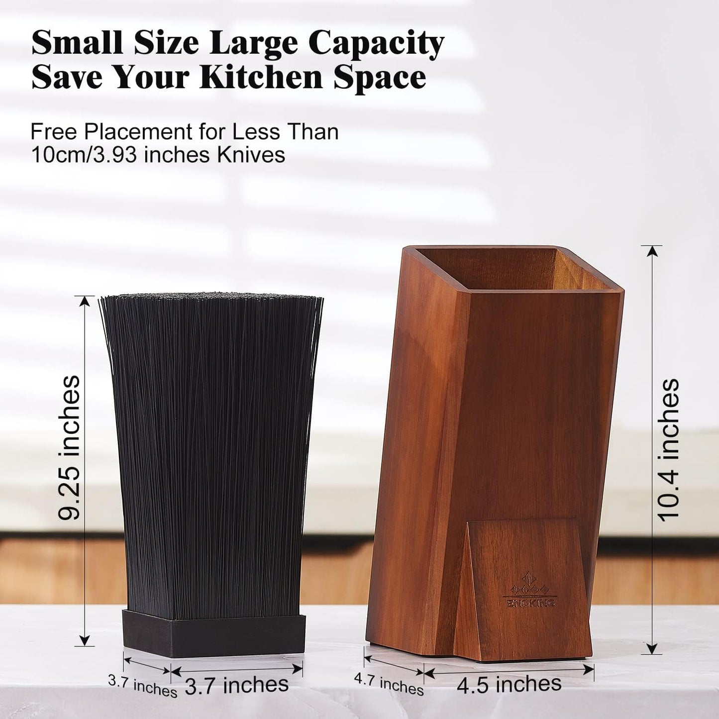 Universal Knife Block with Plastic Bristles