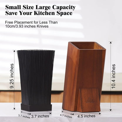 Universal Knife Block with Plastic Bristles