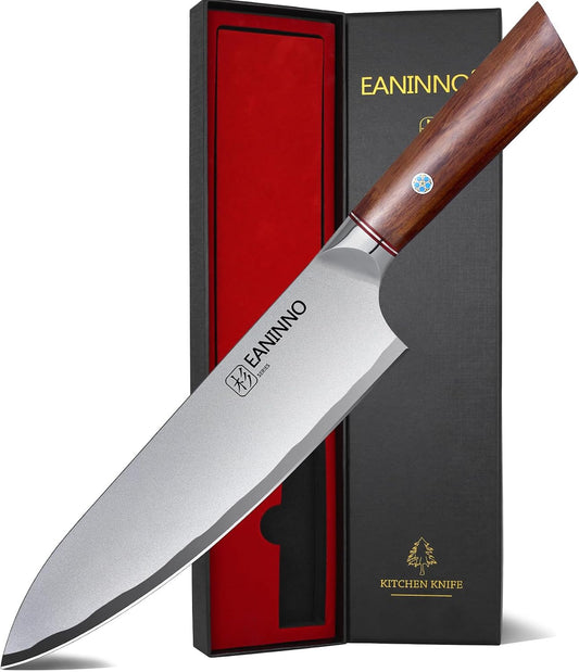 Kitchen Chef Knife 8 inch Japanese High Carbon Staniless Steel Sharp Knife | Professional for Cutting Meat Vegetable with Ergonomic Wood Handle Light Weight Design