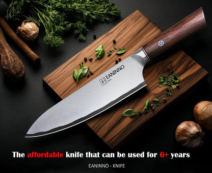 Kitchen Chef Knife 8 inch Japanese High Carbon Staniless Steel Sharp Knife | Professional for Cutting Meat Vegetable with Ergonomic Wood Handle Light Weight Design