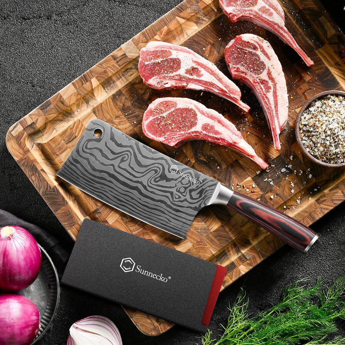 7” Cleaver Knife, Multipurpose Meat & Vegetable Chef Cleaver