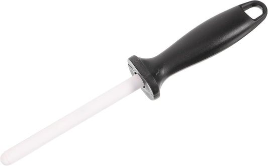 Ergonomic Kitchen Cutter Sharpener Rod for Knives and Scissors Ceramic Sharpening Tool with Even Surface for Professional Chefs and Home Use Safe and Easy to Use Handheld Honing