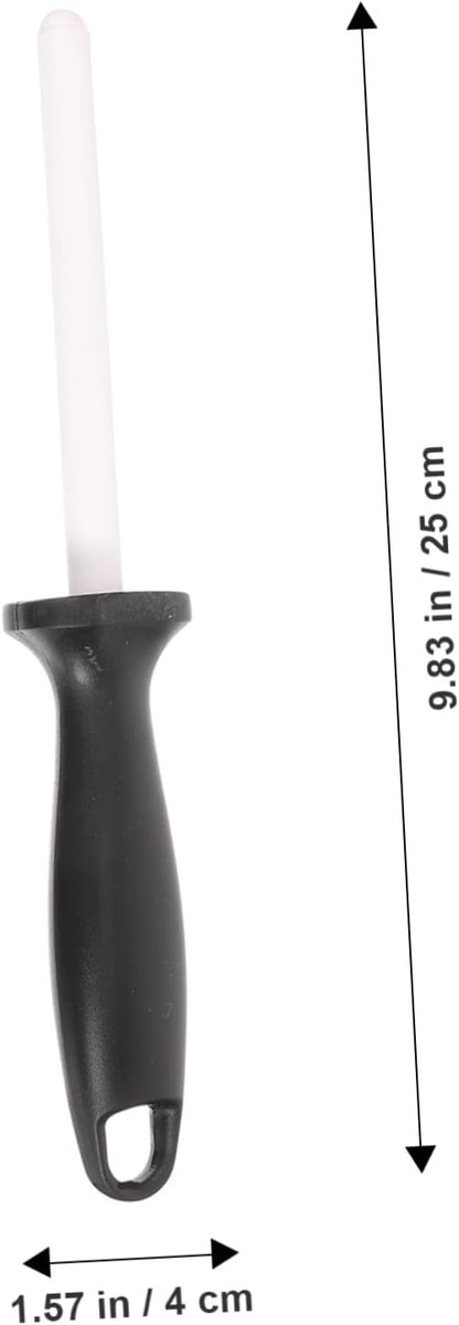 Ergonomic Kitchen Cutter Sharpener Rod for Knives and Scissors Ceramic Sharpening Tool with Even Surface for Professional Chefs and Home Use Safe and Easy to Use Handheld Honing