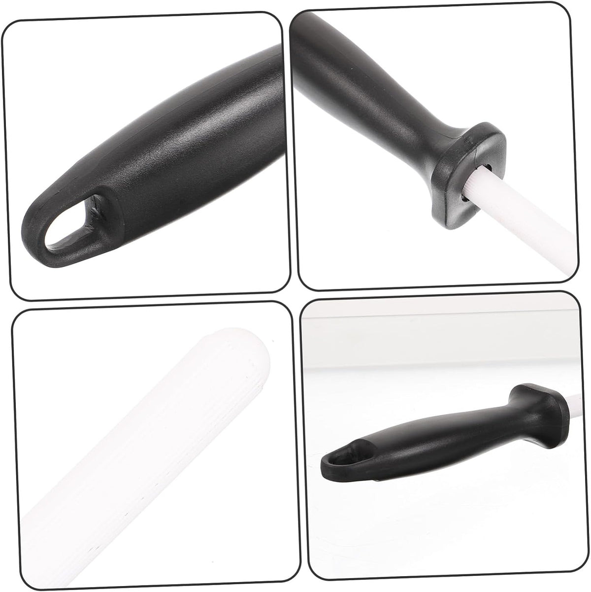 Ergonomic Kitchen Cutter Sharpener Rod for Knives and Scissors Ceramic Sharpening Tool with Even Surface for Professional Chefs and Home Use Safe and Easy to Use Handheld Honing