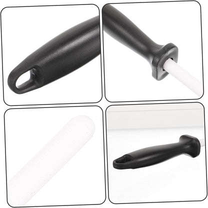 Ergonomic Kitchen Cutter Sharpener Rod for Knives and Scissors Ceramic Sharpening Tool with Even Surface for Professional Chefs and Home Use Safe and Easy to Use Handheld Honing