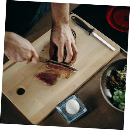 Ergonomic Kitchen Cutter Sharpener Rod for Knives and Scissors Ceramic Sharpening Tool with Even Surface for Professional Chefs and Home Use Safe and Easy to Use Handheld Honing
