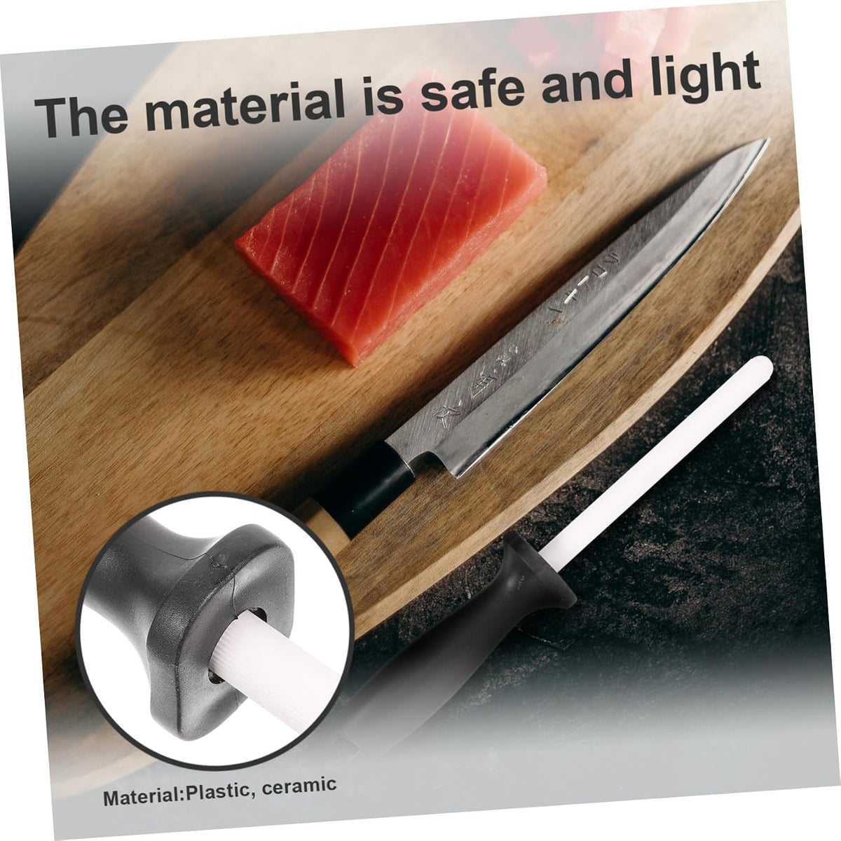 Ergonomic Kitchen Cutter Sharpener Rod for Knives and Scissors Ceramic Sharpening Tool with Even Surface for Professional Chefs and Home Use Safe and Easy to Use Handheld Honing