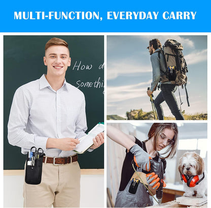 2 Pcs Belt Pen Holder, Multifunctional Adjustable Tactical Pencil Pouch, Detachable Military Duty Pencil Sleeve Case, Can Hold Pens, Rulers and Scissors