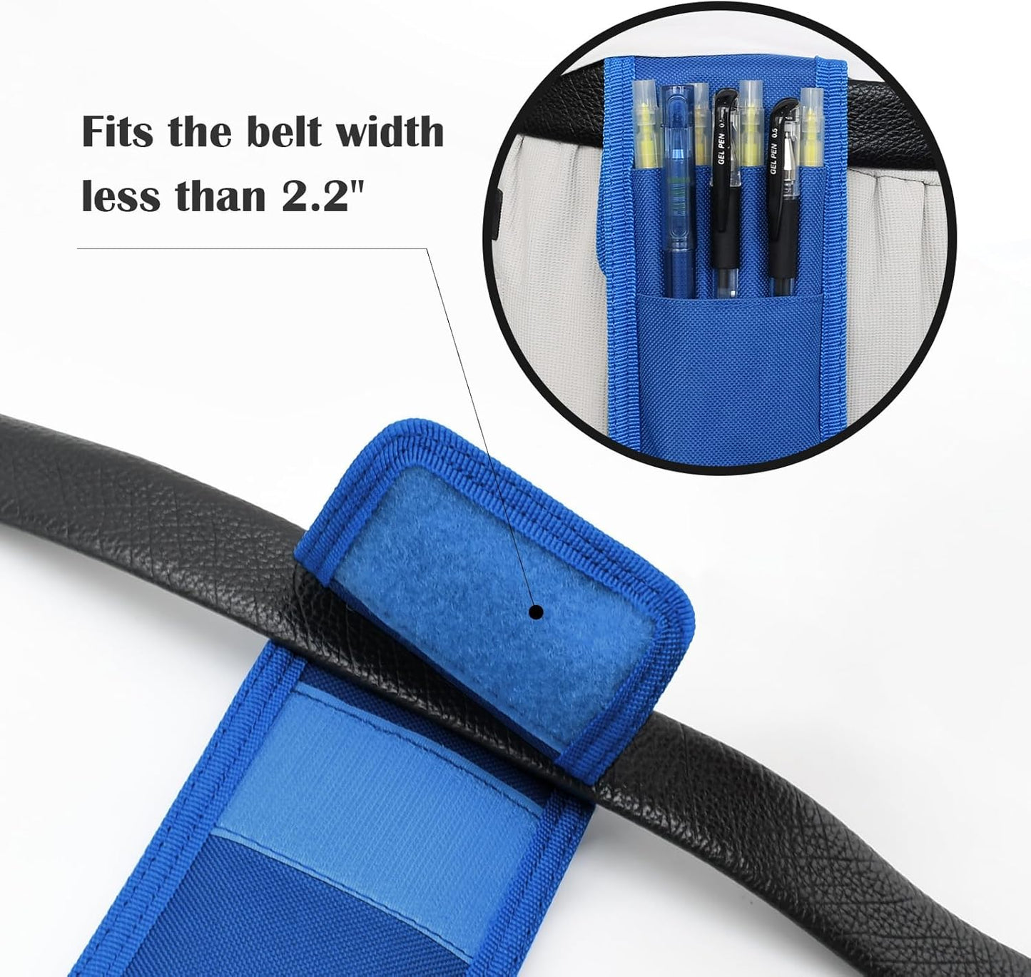2 Pcs Belt Pen Holder, Multifunctional Adjustable Tactical Pencil Pouch, Detachable Military Duty Pencil Sleeve Case, Can Hold Pens, Rulers and Scissors