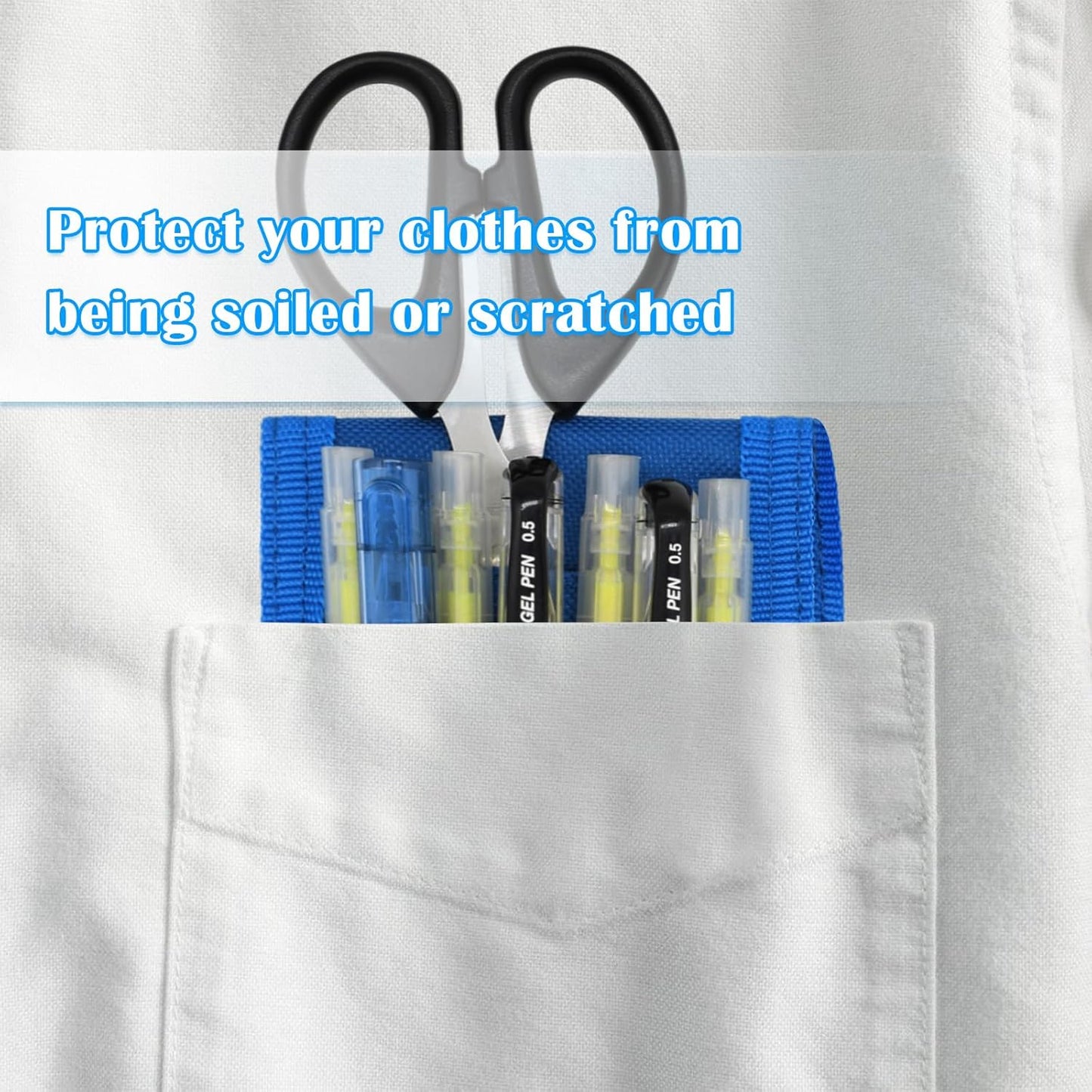 2 Pcs Belt Pen Holder, Multifunctional Adjustable Tactical Pencil Pouch, Detachable Military Duty Pencil Sleeve Case, Can Hold Pens, Rulers and Scissors