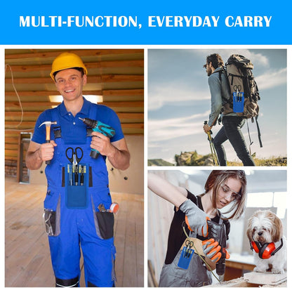 2 Pcs Belt Pen Holder, Multifunctional Adjustable Tactical Pencil Pouch, Detachable Military Duty Pencil Sleeve Case, Can Hold Pens, Rulers and Scissors