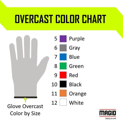 MAGID Cut Resistant Polyurethane Coated AeroDex Work Gloves - Cut Level A9, 13GA, Touchscreen Compatible