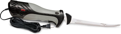 Heavy Duty Electric Fillet Knife Grey/Black, 7 1/2" Blade & Replacement Blade 9 Inch