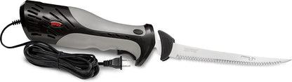 Heavy Duty Electric Fillet Knife Grey/Black, 7 1/2" Blade & Replacement Blade 9 Inch