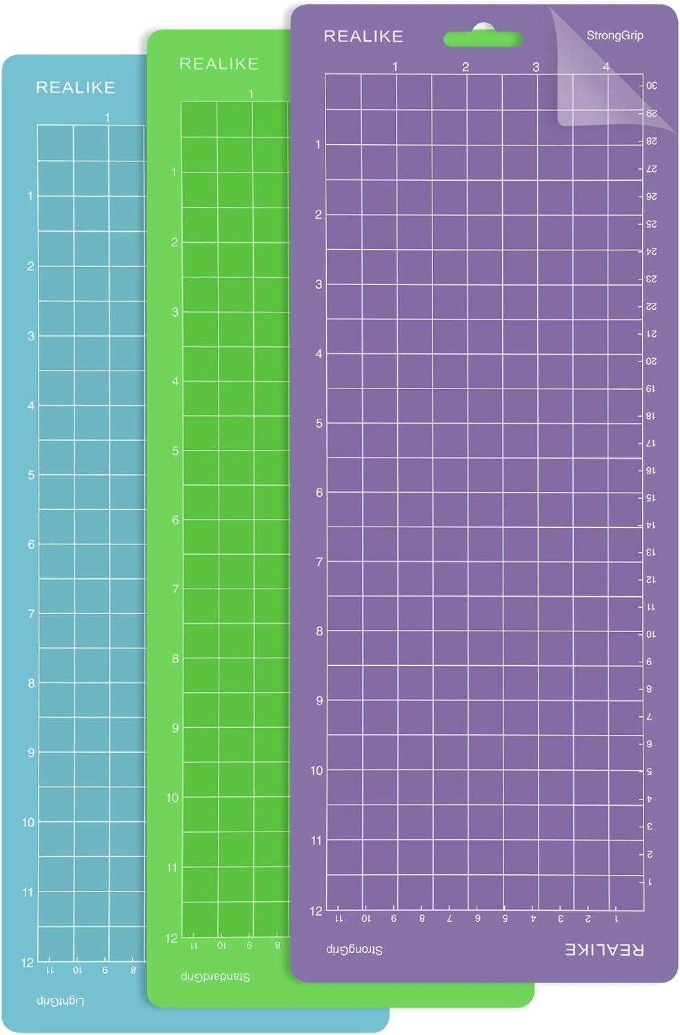 Cutting Mat Compatible with Cricut Joy(4.5x12 inch,StandardGrip, LightGrip, StrongGrip 3Mats),Durable Adhesive Cutting mats for Joy Accessories