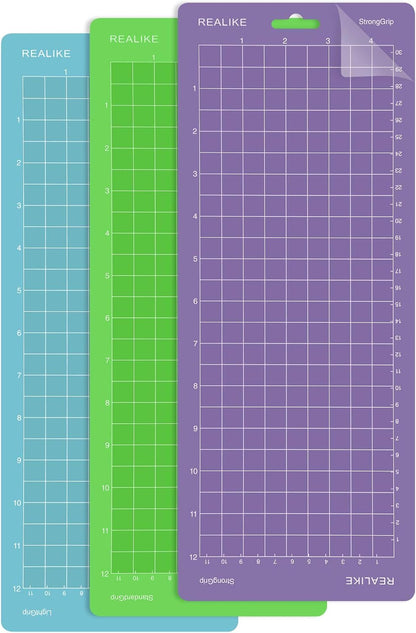 Cutting Mat Compatible with Cricut Joy(4.5x12 inch,StandardGrip, LightGrip, StrongGrip 3Mats),Durable Adhesive Cutting mats for Joy Accessories