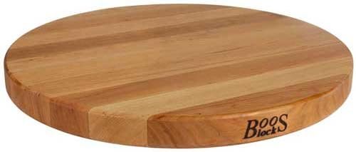 Block CHY-R18 Cherry Wood Edge Grain Reversible Round Cutting Board, 18 Inches Round x 1.5 Inches