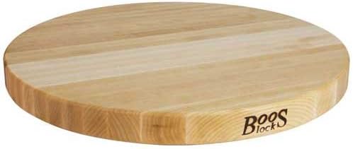 Block CHY-R18 Cherry Wood Edge Grain Reversible Round Cutting Board, 18 Inches Round x 1.5 Inches