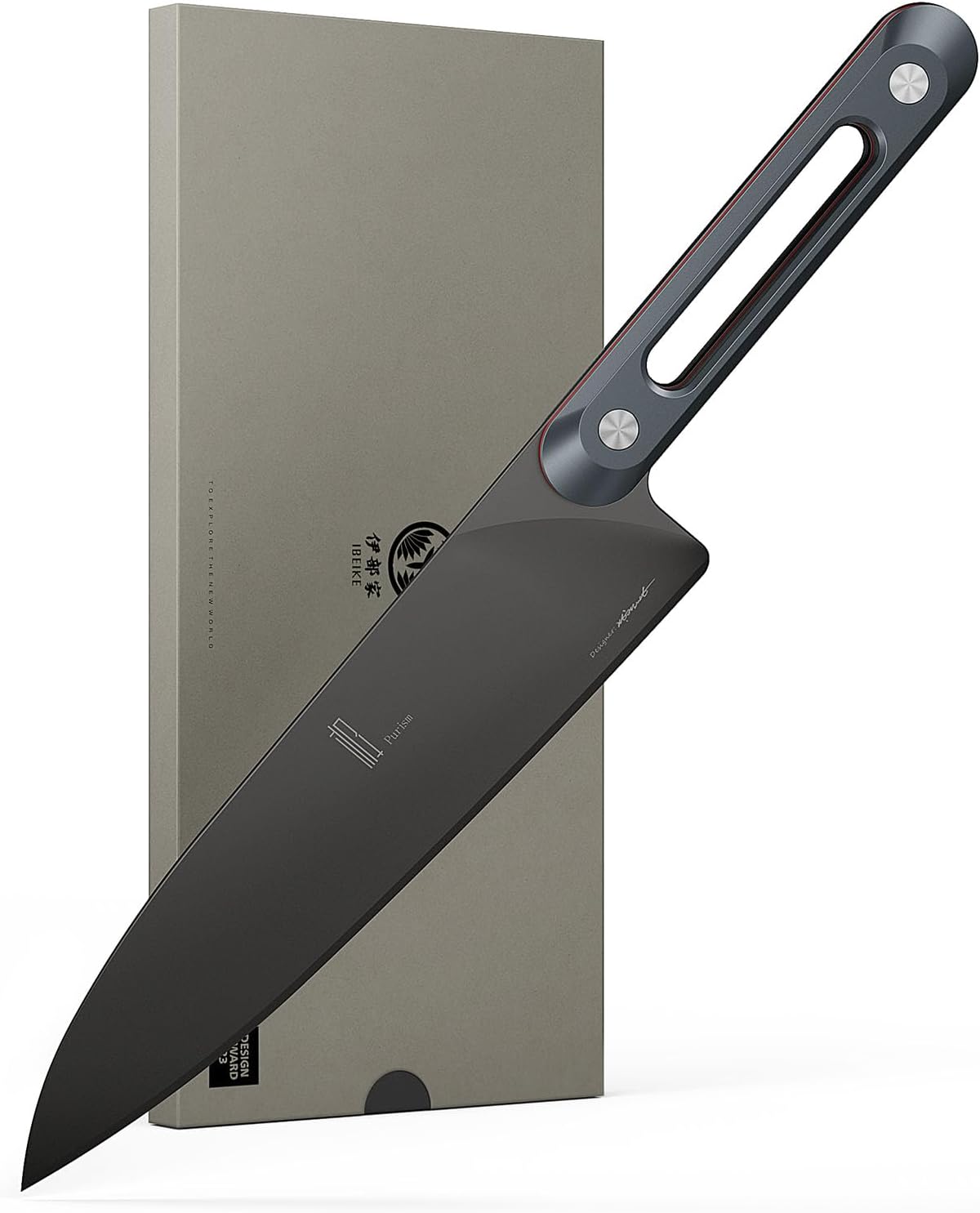 Japanese Chef Knife 8 Inch: ZDF-905 Powder Steel, Ultra Sharp Kitchen Knife, Full Tang Professional Chef Knife with Interchangeable Aluminum Handle, Purism Series