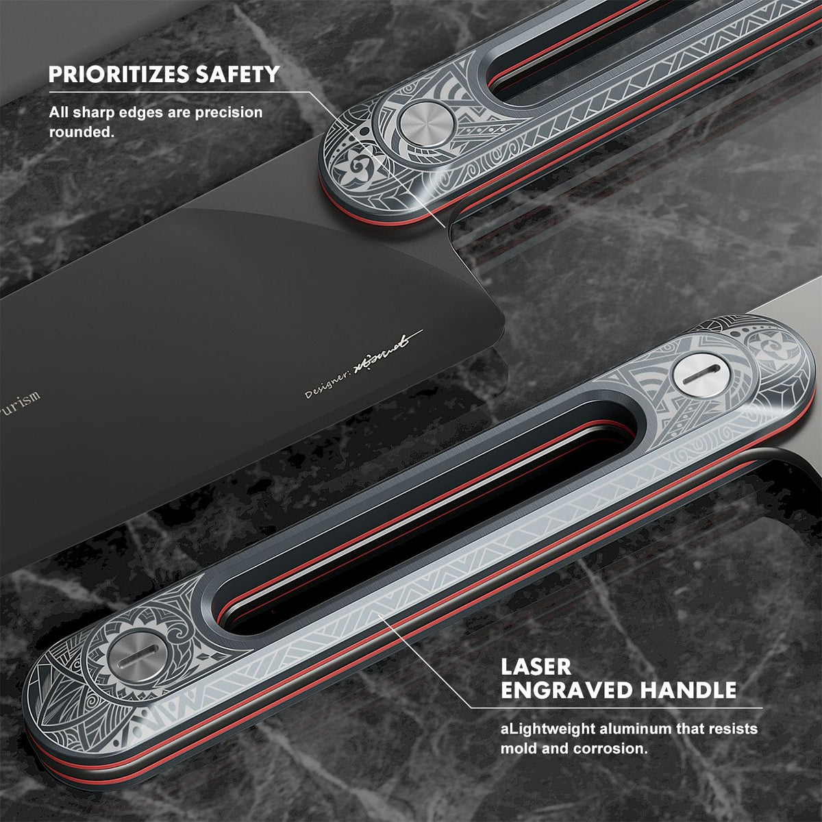 Japanese Chef Knife 8 Inch: ZDF-905 Powder Steel, Ultra Sharp Kitchen Knife, Full Tang Professional Chef Knife with Interchangeable Aluminum Handle, Purism Series