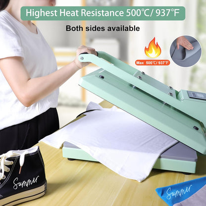 Heat Press Mat Silicone 15x15 inch, Heat Press Pad Resistant Fireproof 0.34in Thickness, Double Sided Easy Washable Mat for Vinyl Ironing Insulation Transfer Crafting Sublimation Projects